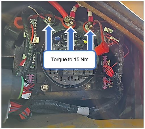 Figure 13 – Stud nuts to retorque.