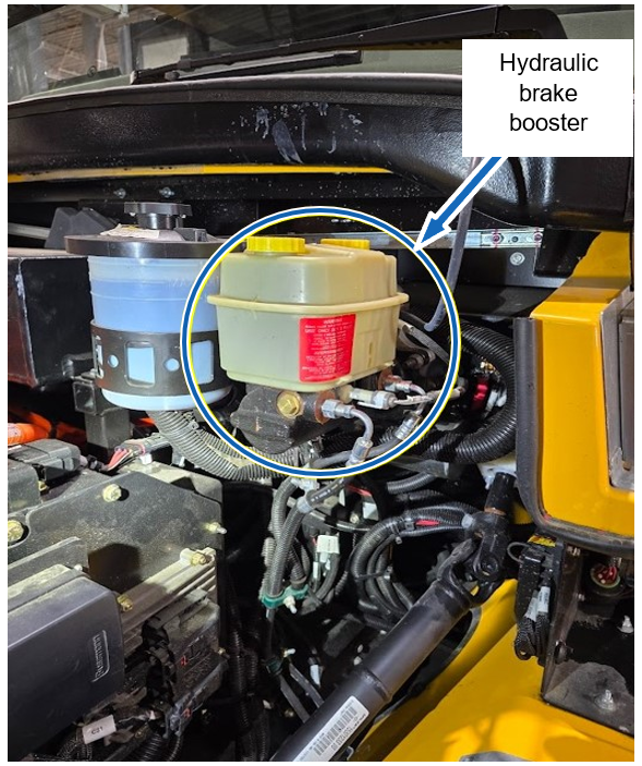 Figure 23 – Master cylinder with hydraulic brake booster location.
