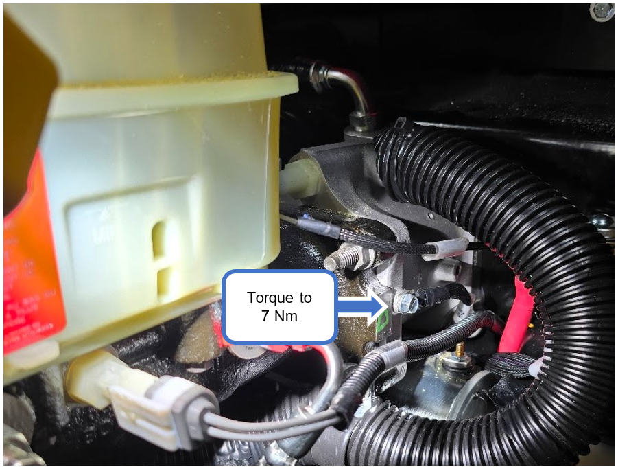 Figure 24 – Ground cable screw to retorque.