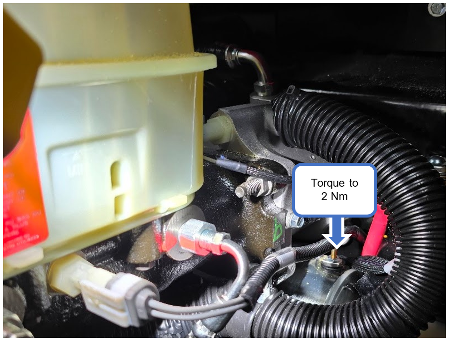 Figure 25 – Power cable fastener to torque.