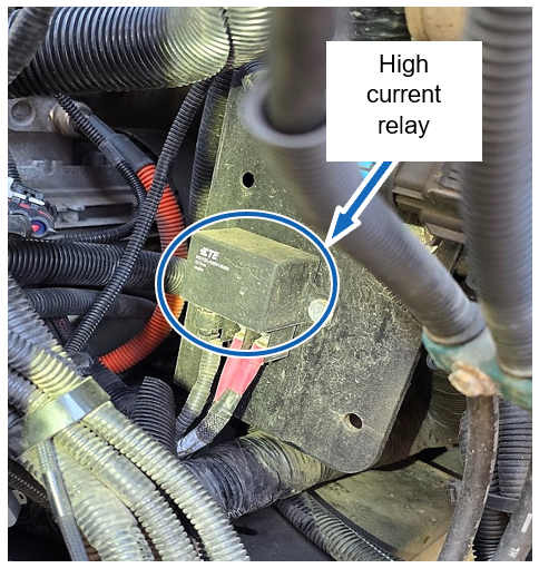 Figure 26 – Main 12V relay location.