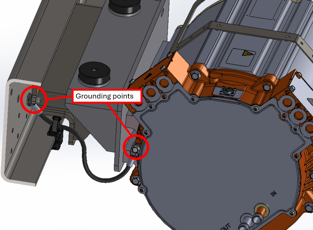 Figure 4 – Electric motor grounding points