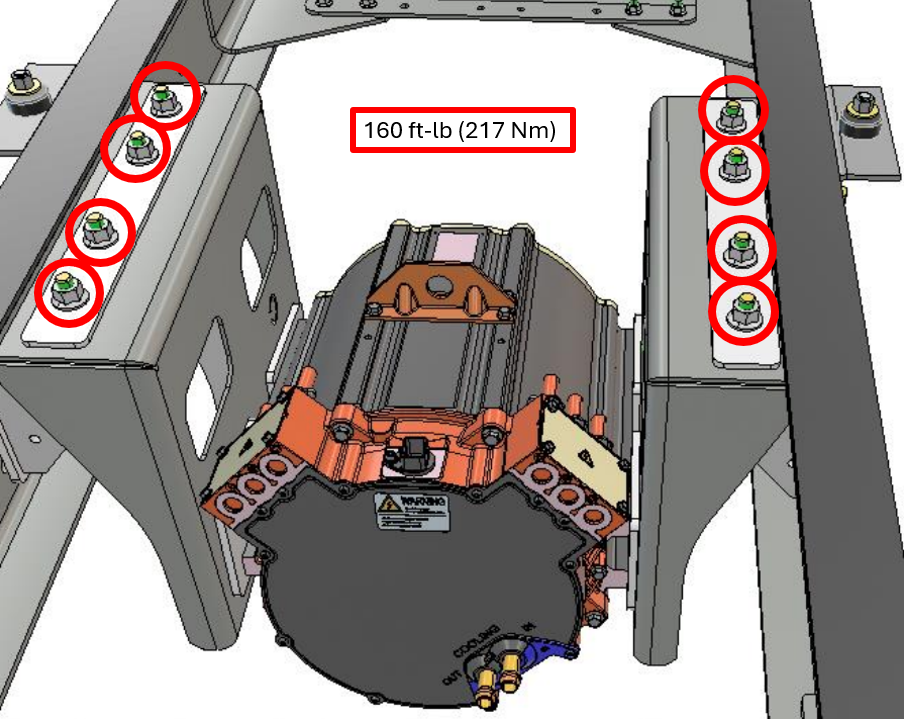 Figure 6– Motor mounts (LionC Gen4 with Lion battery)
