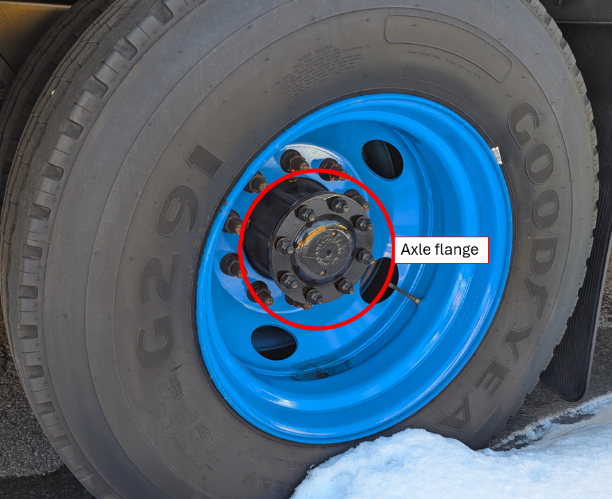 Figure 2 – Rear wheel hub axle flange.