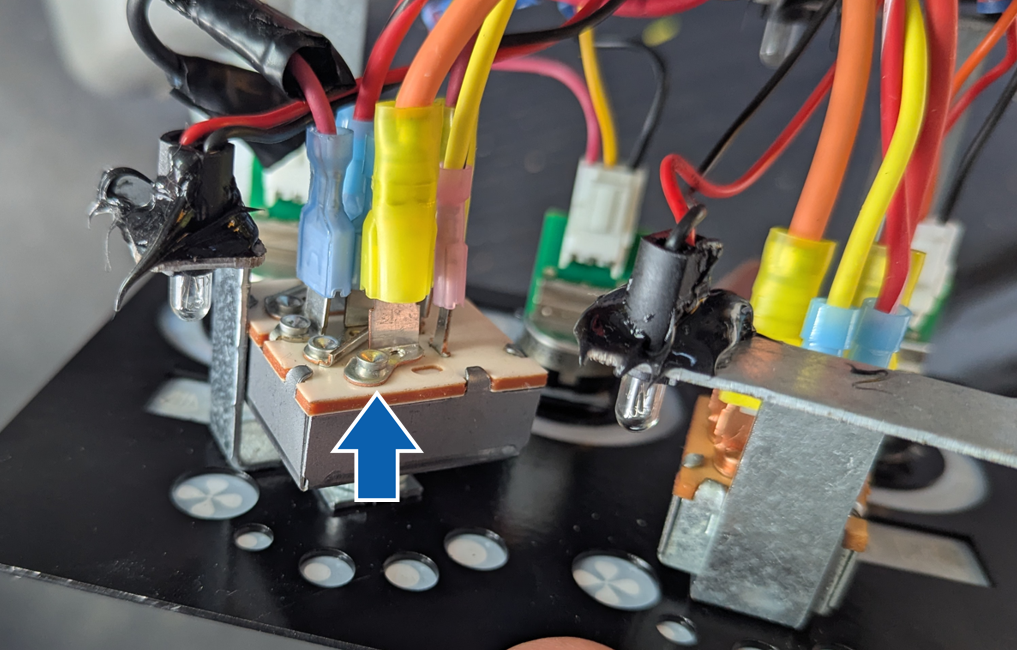 –Rivets and terminals on switches to be inspected.