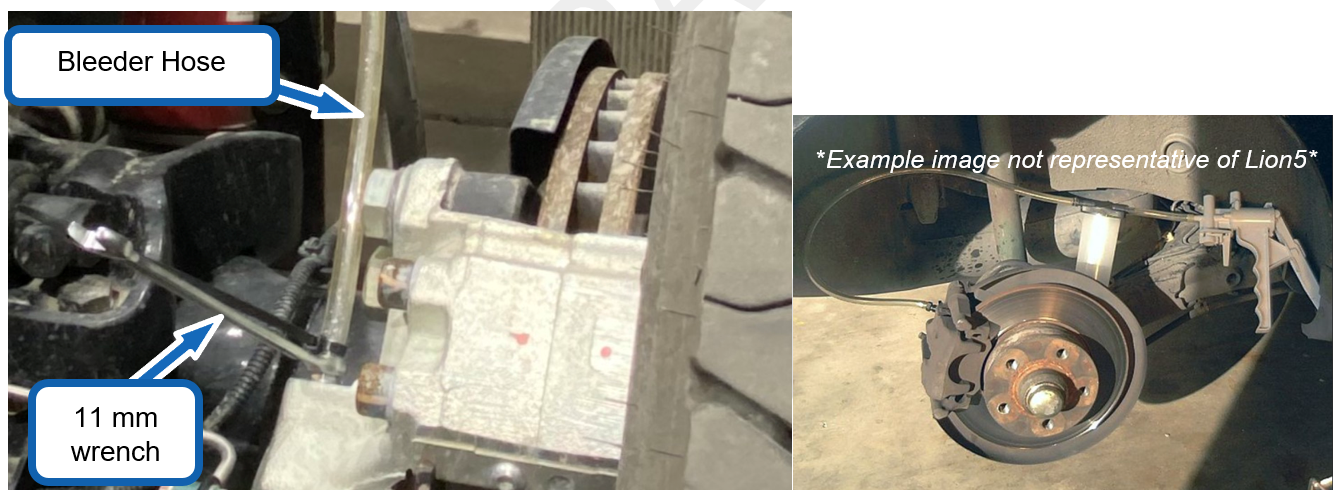 Figure 3 – Caliper bleeding.