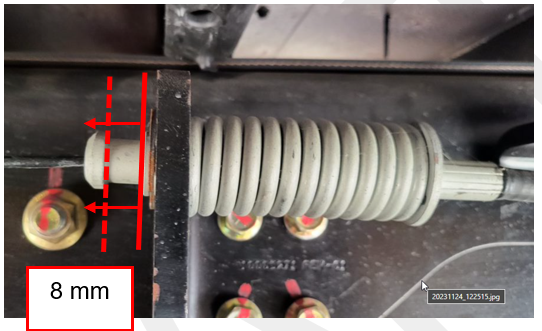 Figure 5 – Parking brake cable tension accumulator (uncompressed).