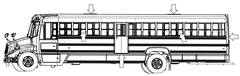 Figure 1 - Emergency exit locations