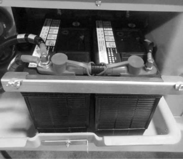 Figure 1 – Emplacement des batteries 12 V