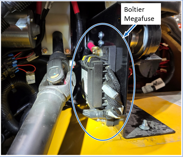 – Emplacement du boîtier Megafuse.