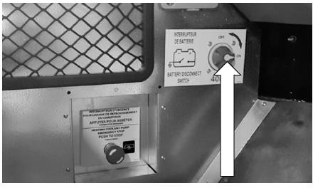 Figure 2 - Emplacement de l'interrupteur de sécurité intérieur