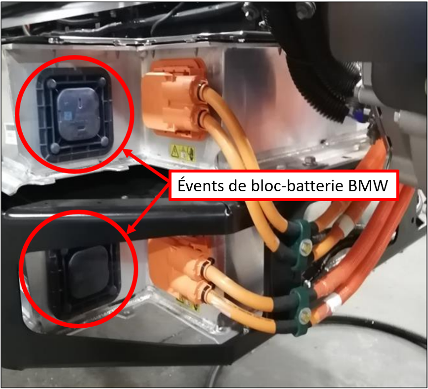 Évents des blocs-batteries BMW